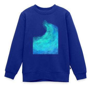 Welle Ozean Meer - Kinder Premium Organic Sweatshirt - Royalblau - Vorne - AI Model Kid Female (0cm)
