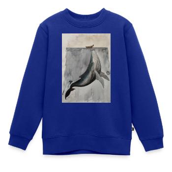 Wal Begegnung - Kinder Premium Organic Sweatshirt - Royalblau - Vorne - AI Model Kid Female (0cm)