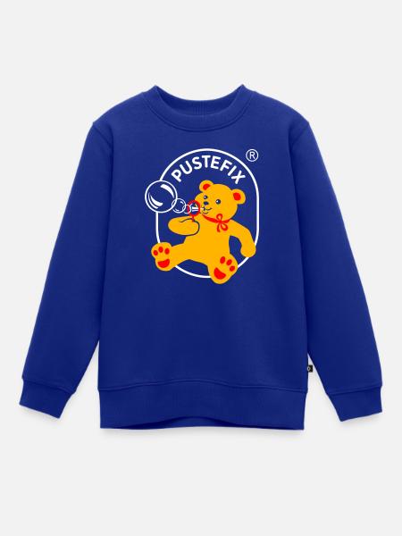 PUSTEFIX Logo - Kinder Premium Organic Sweatshirt - Royalblau