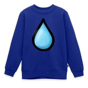 Wassertropfen - Kinder Premium Organic Sweatshirt - Royalblau - Vorne - AI Model Kid Female (0cm)