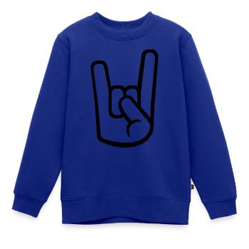 Rock Metal - Kinder Premium Organic Sweatshirt - Royalblau - Vorne - AI Model Kid Female (0cm)