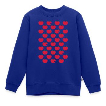 Little Apples Stencil Pattern - Kinder Premium Organic Sweatshirt - Royalblau - Vorne - AI Model Kid Female (0cm)
