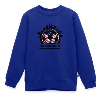 US Soccer Vintage - Kinder Premium Organic Sweatshirt - Royalblau - Vorne - AI Model Kid Female (0cm)