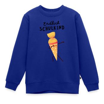 Endlich Schulkind Zuckertüte Dab Einschulung - Kinder Premium Organic Sweatshirt - Royalblau - Vorne - AI Model Kid Female (0cm)