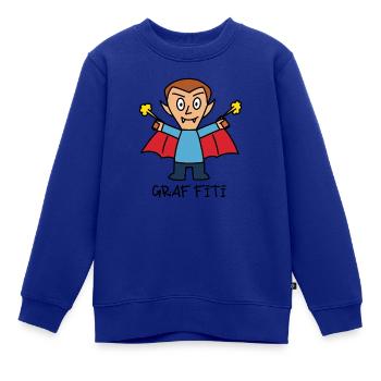 Graffiti - Kinder Premium Organic Sweatshirt - Royalblau - Vorne - AI Model Kid Female (0cm)