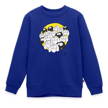 Schafe beobachten Dich - Kinder Premium Organic Sweatshirt - Royalblau - Vorne - AI Model Kid Female (0cm)