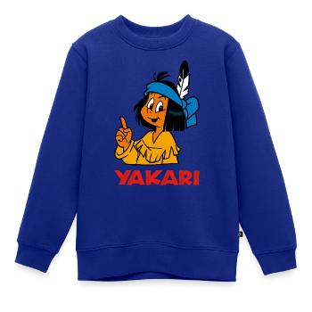 Yakari - Aufgepasst! - Kinder Premium Organic Sweatshirt - Royalblau - Vorne - AI Model Kid Female (0cm)