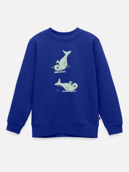 Robbe - Kinder Premium Organic Sweatshirt - Royalblau