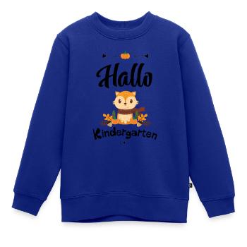süßes Fuchs Design mit Herbstmotiven - Kinder Premium Organic Sweatshirt - Royalblau - Vorne - AI Model Kid Female (0cm)