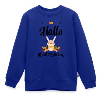 süßes Hasen Design mit Herbstmotiven - Kinder Premium Organic Sweatshirt - Royalblau - Vorne - AI Model Kid Female (0cm)