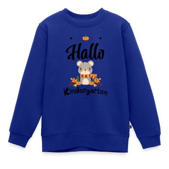 süßes Maus Design mit Herbstmotiven - Kinder Premium Organic Sweatshirt - Royalblau - Vorne - AI Model Kid Female (0cm)