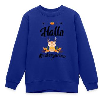 niedliches Reh Design mit Herbstmotiven - Kinder Premium Organic Sweatshirt - Royalblau - Vorne - AI Model Kid Female (0cm)