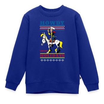 Lucky Luke Howdy Holidays Ugly Christmas Design - Kinder Premium Organic Sweatshirt - Royalblau - Vorne - AI Model Kid Female (0cm)