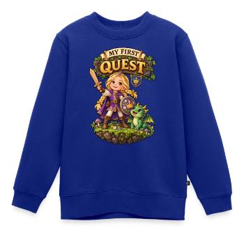 My First Quest - Kleine Prinzessin - Kinder Premium Organic Sweatshirt - Royalblau - Vorne - AI Model Kid Female (0cm)