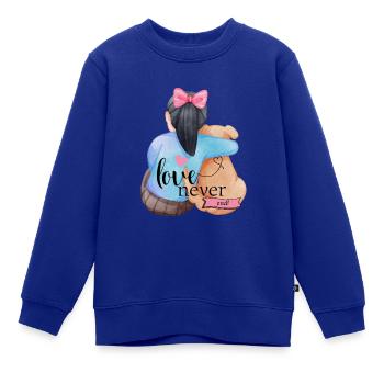 Babysprüche Babykleidung Kinderkleidung - Kinder Premium Organic Sweatshirt - Royalblau - Vorne - AI Model Kid Female (0cm)