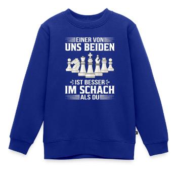 Guter Schachspieler Schachzug Spruch lustig Schach - Kinder Premium Organic Sweatshirt - Royalblau - Vorne - AI Model Kid Female (0cm)