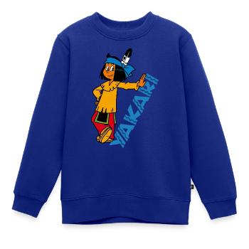 Yakari lächelnd - Kinder Premium Organic Sweatshirt - Royalblau - Vorne - AI Model Kid Female (0cm)