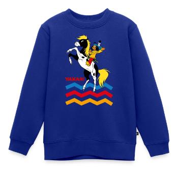 Kleiner Donner steigt - Kinder Premium Organic Sweatshirt - Royalblau - Vorne - AI Model Kid Female (0cm)