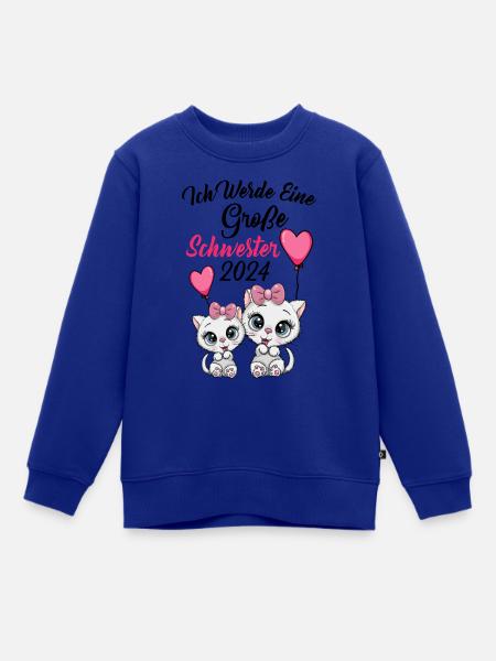 Große Schwester 2024 - Kinder Premium Organic Sweatshirt - Royalblau