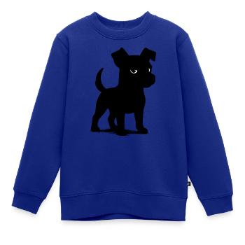 Niedlicher Hund Schattenfigur - Kinder Premium Organic Sweatshirt - Royalblau - Vorne - AI Model Kid Female (0cm)