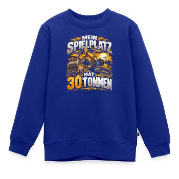 Baustellen Kraft: 30 Tonnen - Kinder Premium Organic Sweatshirt - Royalblau - Vorne - AI Model Kid Female (0cm)