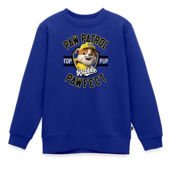 Paw Patrol Rubble Pawfect - Kinder Premium Organic Sweatshirt - Royalblau - Vorne - AI Model Kid Female (0cm)