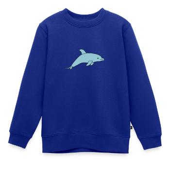 Delphin - Kinder Premium Organic Sweatshirt - Royalblau - Vorne - AI Model Kid Female (0cm)