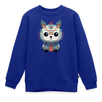Aztec Animal Baby - Kinder Premium Organic Sweatshirt - Royalblau - Vorne - AI Model Kid Female (0cm)