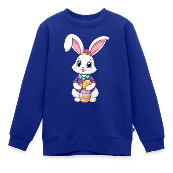 Osterhase mit Ostereiern - Kinder Premium Organic Sweatshirt - Royalblau - Vorne - AI Model Kid Female (0cm)