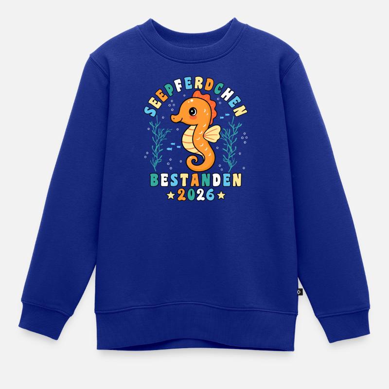 Seepferdchen Schwimmabzeichen bestanden 2026 - Kinder Premium Organic Sweatshirt - Royalblau