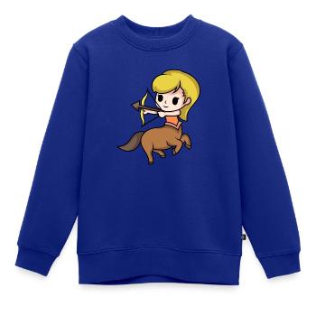 Sternzeichen Schütze - Kinder Premium Organic Sweatshirt - Royalblau - Vorne - AI Model Kid Female (0cm)