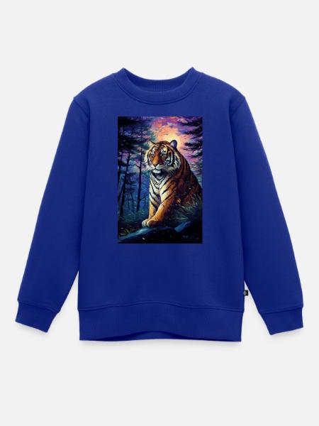 Tiger - Kinder Premium Organic Sweatshirt - Royalblau