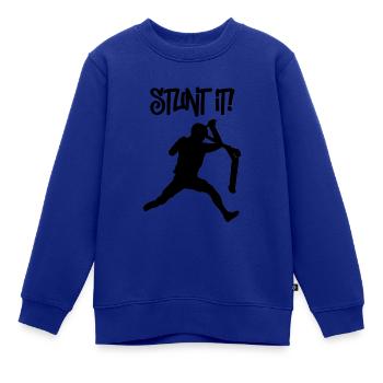 scooter STUNT IT - Kinder Premium Organic Sweatshirt - Royalblau - Vorne - AI Model Kid Female (0cm)