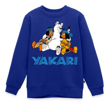 Yakari mit Schneeball - Kinder Premium Organic Sweatshirt - Royalblau - Vorne - AI Model Kid Female (0cm)