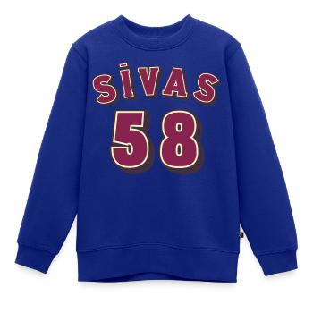 Sivas 58 - Kinder Premium Organic Sweatshirt - Royalblau - Vorne - AI Model Kid Female (0cm)