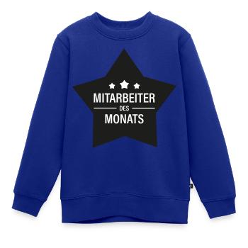 Mitarbeiter des Monats - Kinder Premium Organic Sweatshirt - Royalblau - Vorne - AI Model Kid Female (0cm)