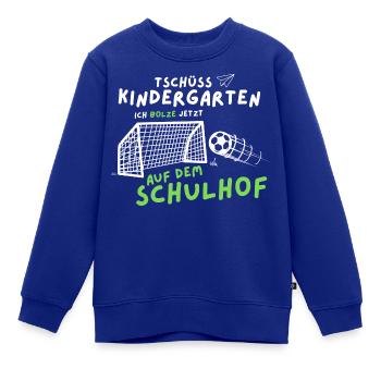Schulanfang, Schulkind, Einschulung, Fußball - Kinder Premium Organic Sweatshirt - Royalblau - Vorne - AI Model Kid Female (0cm)