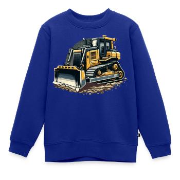 Planierraupe coole Baufahrzeuge auf der Baustelle - Kinder Premium Organic Sweatshirt - Royalblau - Vorne - AI Model Kid Female (0cm)
