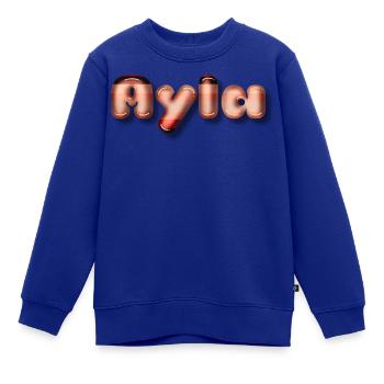 Ayla Baby Name Mädchen pink kawaii - Kinder Premium Organic Sweatshirt - Royalblau - Vorne - AI Model Kid Female (0cm)