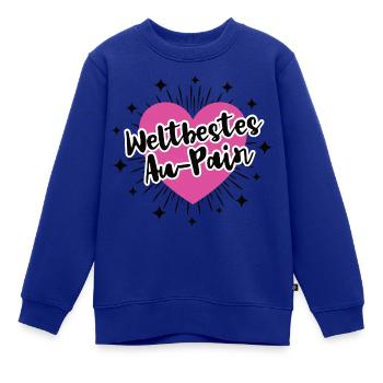 Au Pair Auslandsjahr Beste Au-Pair Mädchen Aupair - Kinder Premium Organic Sweatshirt - Royalblau - Vorne - AI Model Kid Female (0cm)