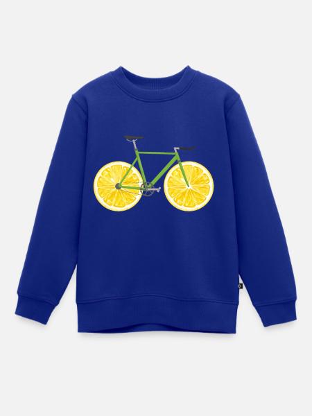 LEMON BIKE ZITRONEN FAHRRAD - Kinder Premium Organic Sweatshirt - Royalblau