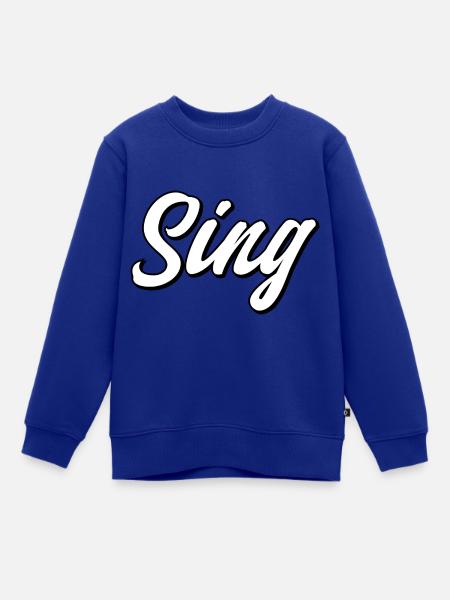 Singer - Kinder Premium Organic Sweatshirt - Royalblau