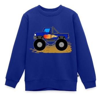 Monstertruck für Kinder - Kinder Premium Organic Sweatshirt - Royalblau - Vorne - AI Model Kid Female (0cm)