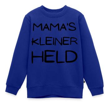 Mama's kleiner Held - Kinder Premium Organic Sweatshirt - Royalblau - Vorne - AI Model Kid Female (0cm)
