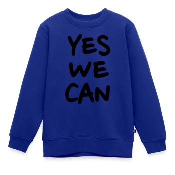 Yes we can - Kinder Premium Organic Sweatshirt - Royalblau - Vorne - AI Model Kid Female (0cm)