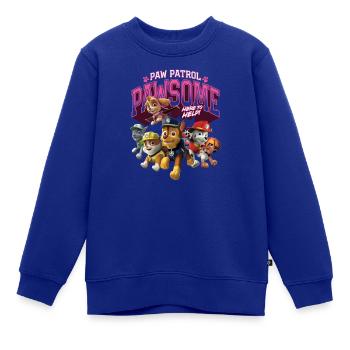 Paw Patrol Pawsome Here To Help Spruch Rosa - Kinder Premium Organic Sweatshirt - Royalblau - Vorne - AI Model Kid Female (0cm)