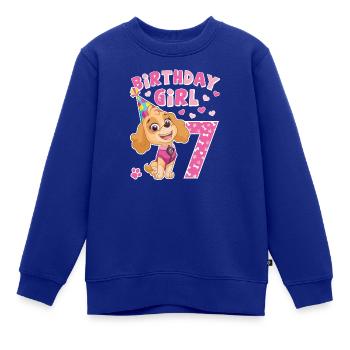 Paw Patrol 7 Jahre alt Geburtstag Skye - Kinder Premium Organic Sweatshirt - Royalblau - Vorne - AI Model Kid Female (0cm)