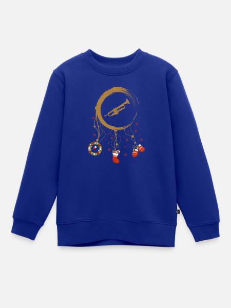 Trompete Weihnachten Weihnachtstraumfänger - Kinder Premium Organic Sweatshirt - Royalblau