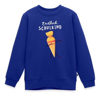 Endlich Schulkind Zuckertüte Dab Einschulung - Kinder Premium Organic Sweatshirt - Royalblau - Vorne - AI Model Kid Female (0cm)