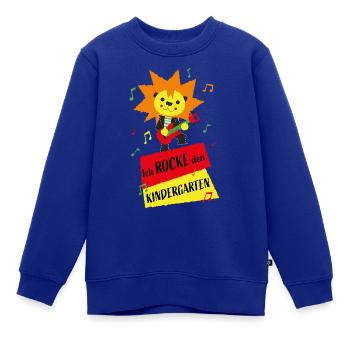 Ich rocke den Kindergarten - erster Tag - Kinder Premium Organic Sweatshirt - Royalblau - Vorne - AI Model Kid Female (0cm)